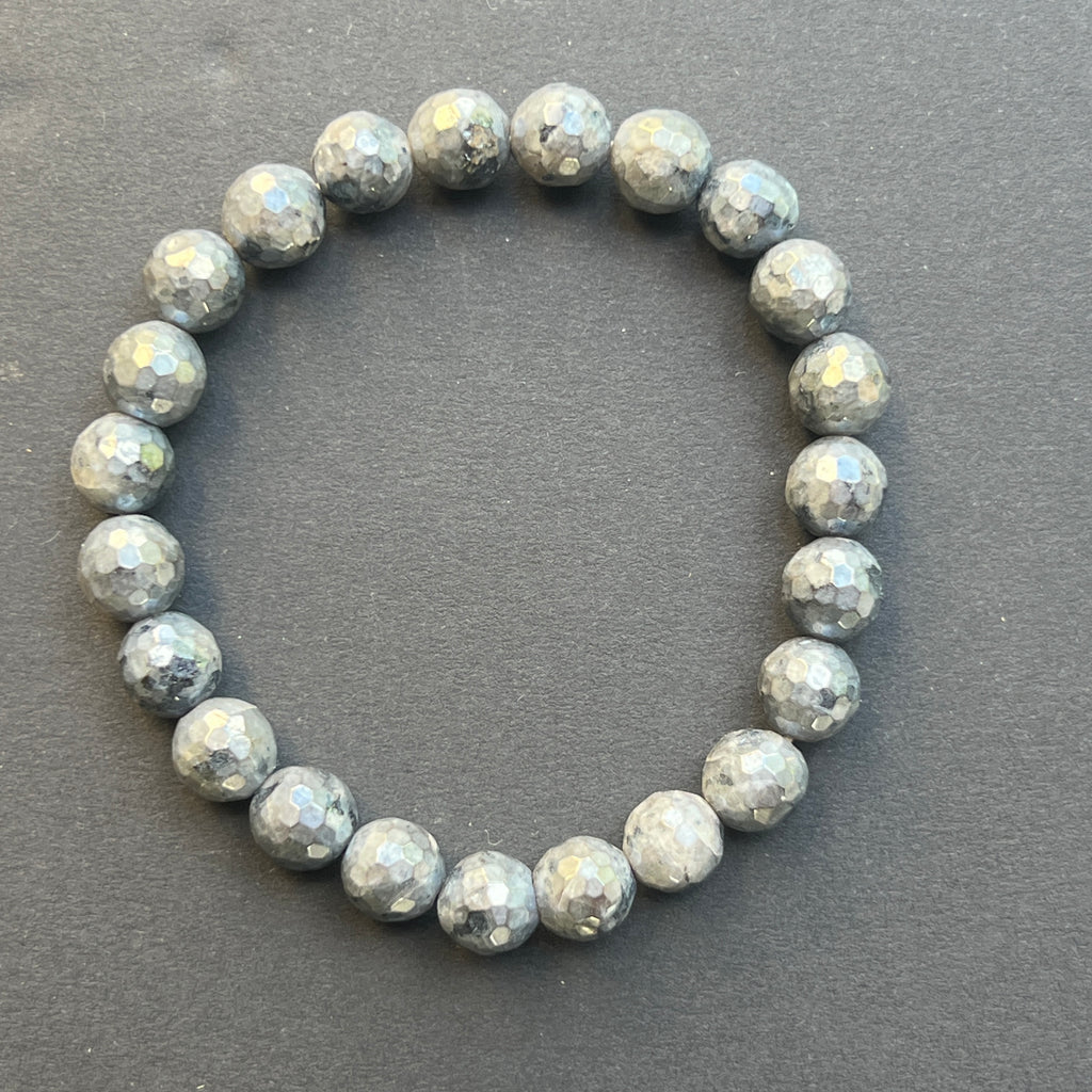 Bratara fatetata larvikit 8mm, pietre semipretioase - druzy.ro 2 