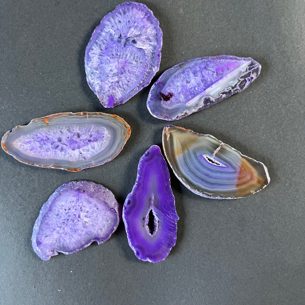 Felie agat mov S, pietre semipretioase - druzy.ro 3