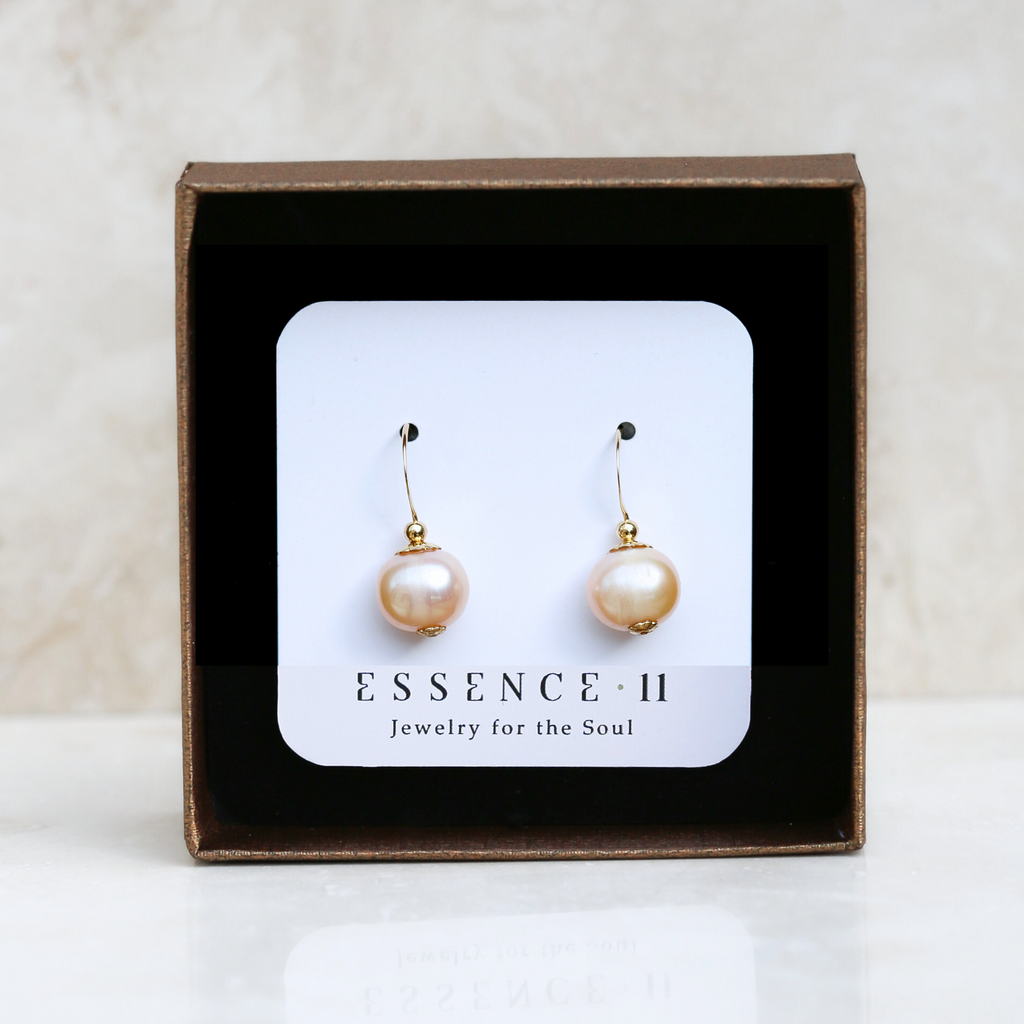 Cercei perle naturale, aur filat - Soul Pearl #3, pietre semipretioase - druzy.ro 10 