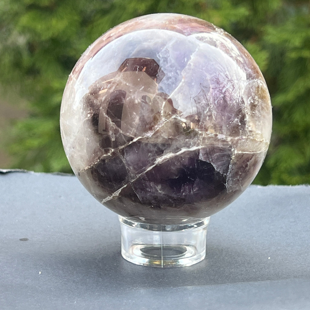 Sfera ametist chevron m4, pietre semipretioase - druzy.ro 2 