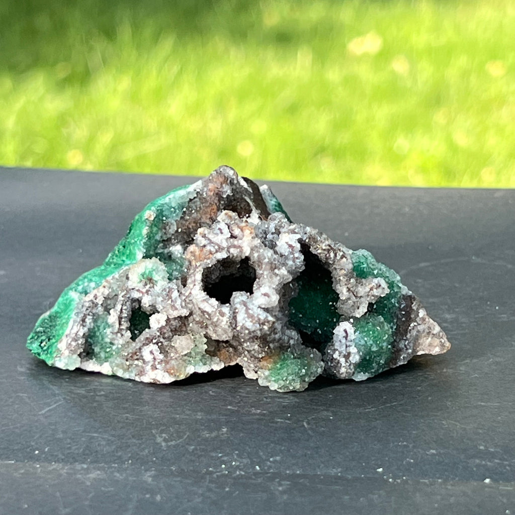 Malachit & dolomit in matrix cuart, cupru din Congo model 1, pietre semipretioase - druzy.ro 5