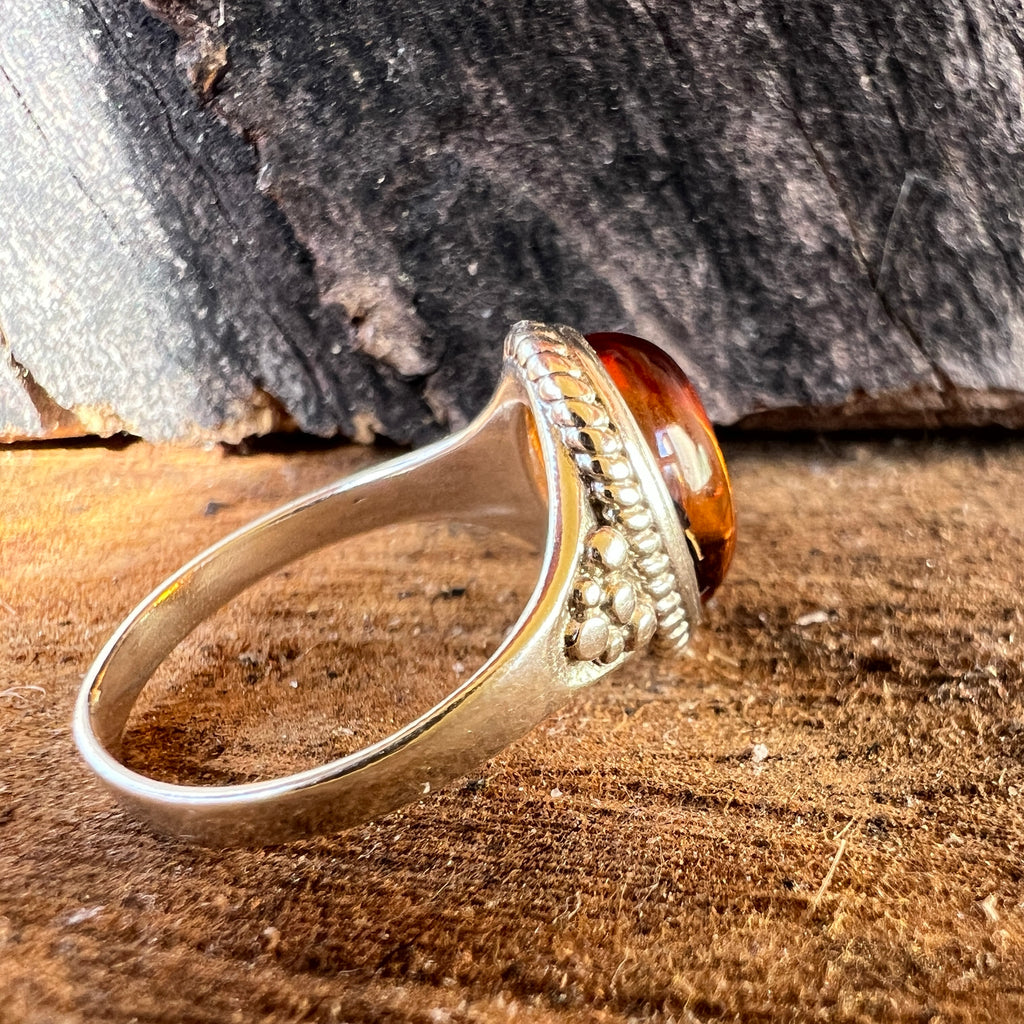 Inel argint cu chihlimbar Amber11, pietre semipretioase - druzy.ro 3 