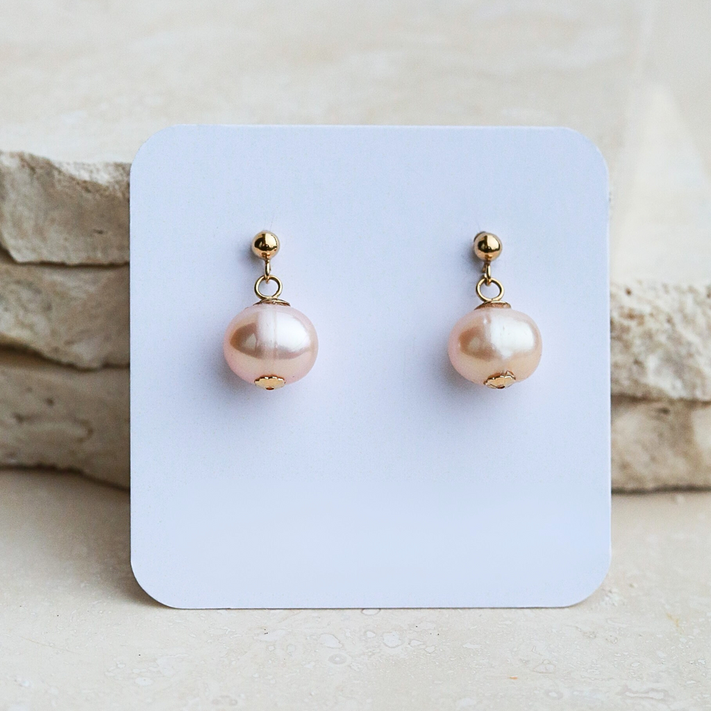 Cercei perle naturale, aur filat - Soul Pearl #4, pietre semipretioase - druzy.ro 1 