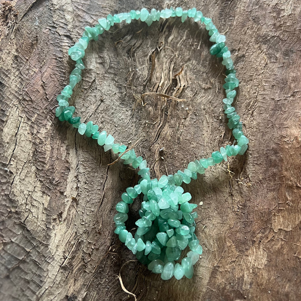 Colier lung chipsuri aventurin, druzy.ro, pietre semipretioase 1