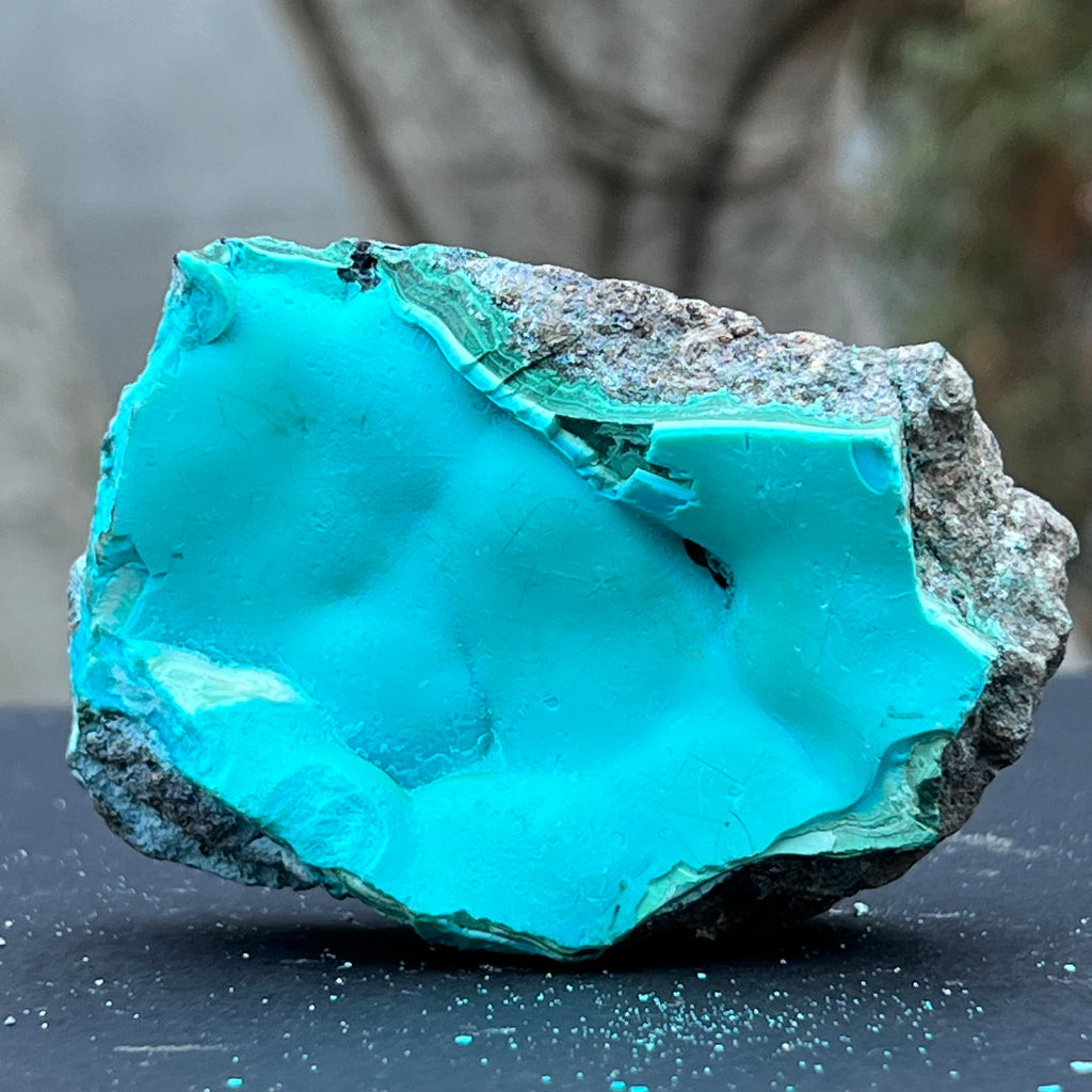Cluster crisocola botrioidală model 3 din Congo, druzy.ro, cristale 4