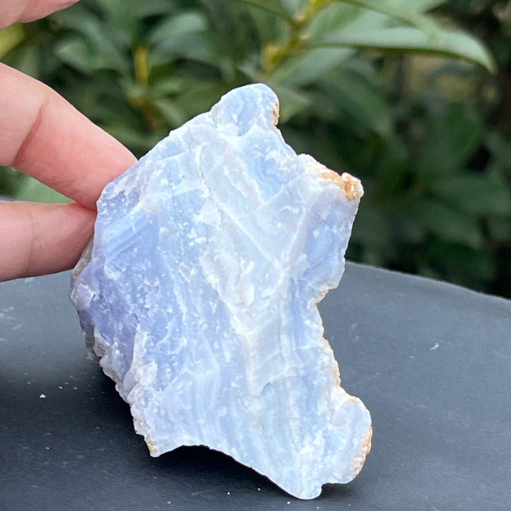 Calcedonie albastra /blue lace/ agat albastru piatra bruta m15, pietre semipretioase - druzy.ro 3 