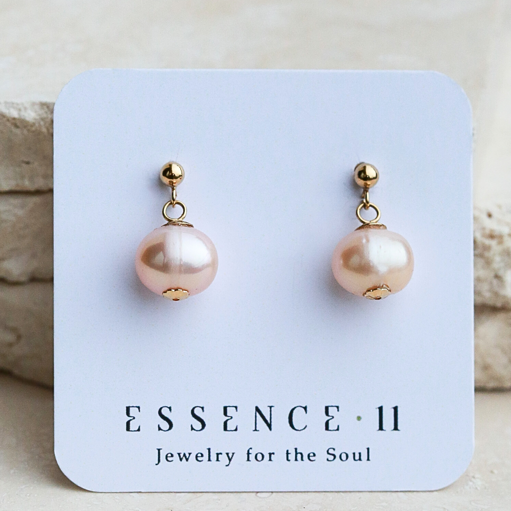 Cercei perle naturale, aur filat - Soul Pearl #4, pietre semipretioase - druzy.ro 5 