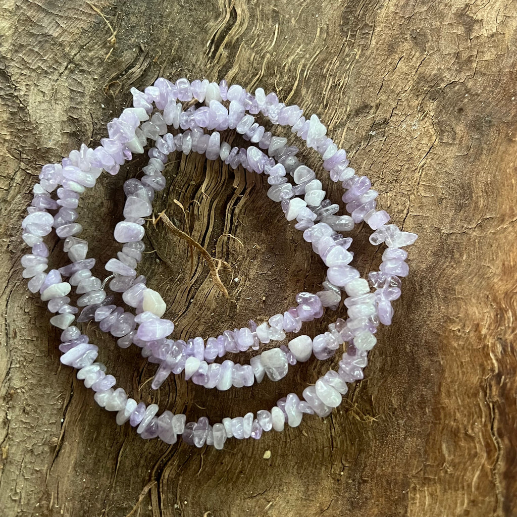 Colier lung chipsuri ametist lavanda, druzy.ro, pietre semipretioase 3
