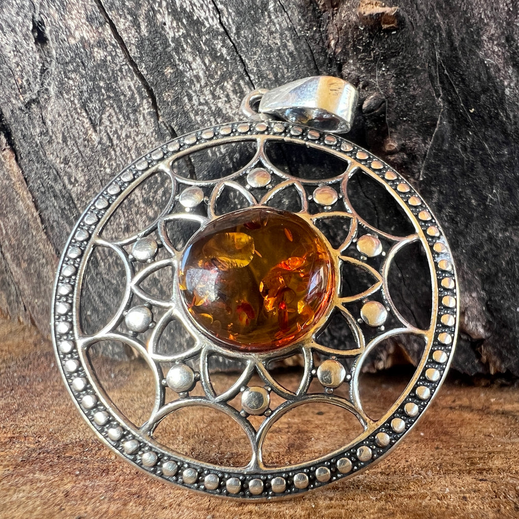 Pandantiv argint cu chihlimbar Amber21, pietre semipretioase - druzy.ro 4 