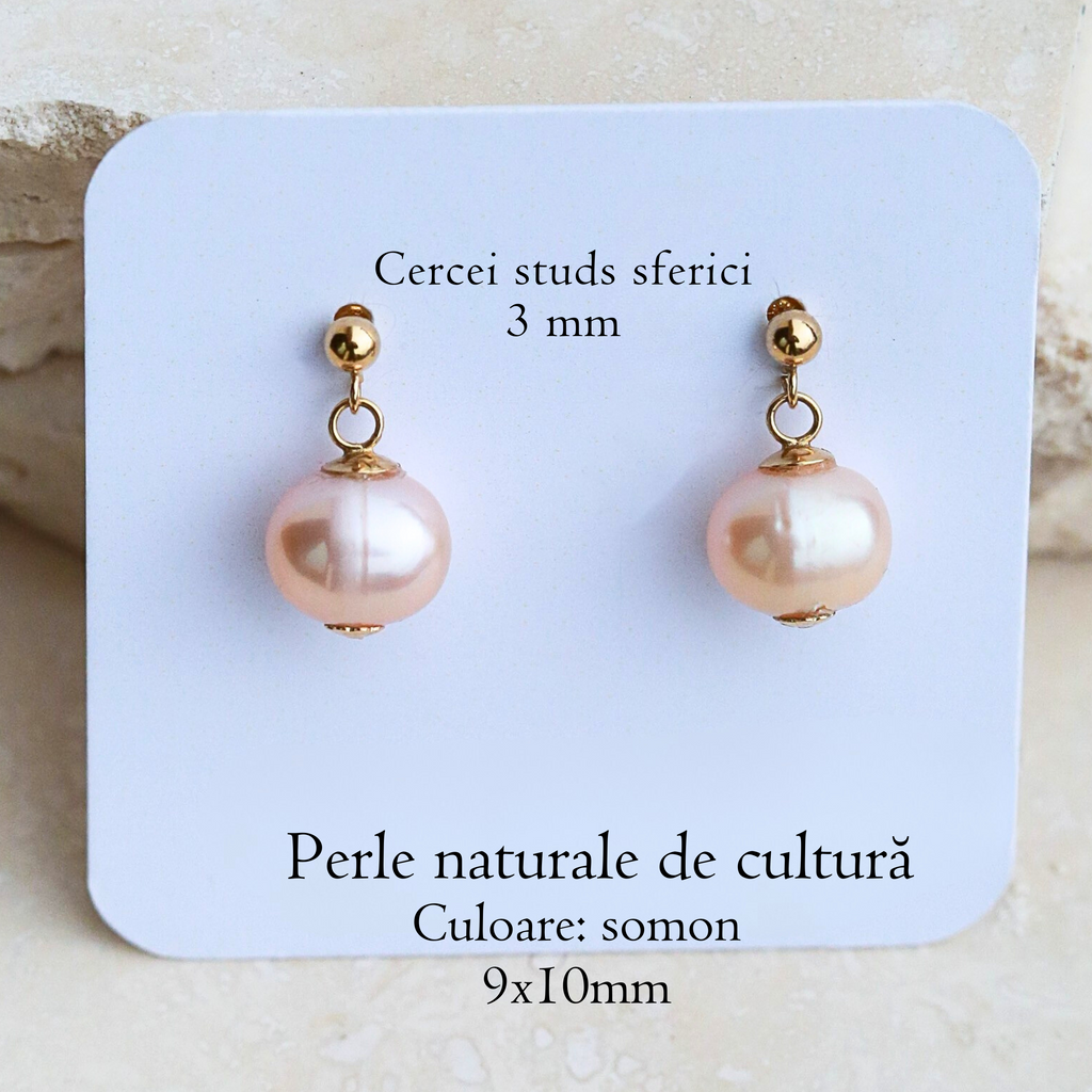 Cercei perle naturale, aur filat - Soul Pearl #4, pietre semipretioase - druzy.ro 6 