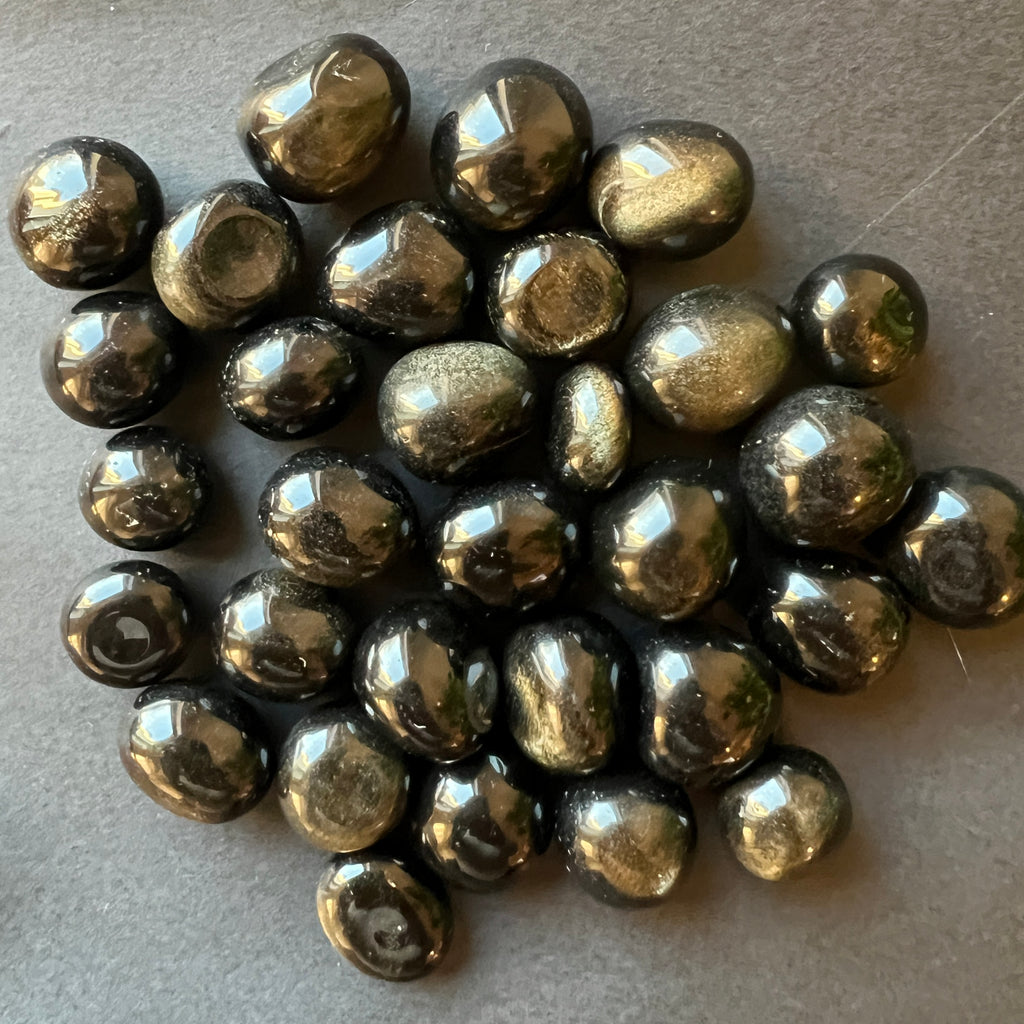 Obsidian auriu piatra rulata, pietre semipretioase - druzy.ro 5 