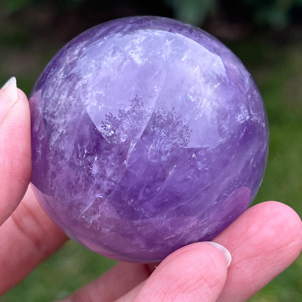 Sfera ametist AA din Brazilia model 3, pietre semipretioase - druzy.ro 8 