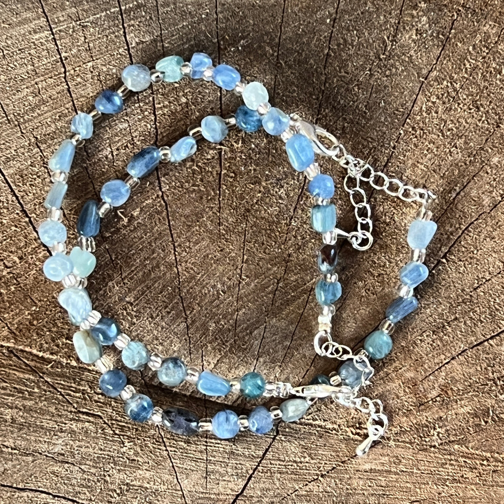Bratara cianit albastru Joy Tumble, pietre semipretioase - druzy.ro 1 