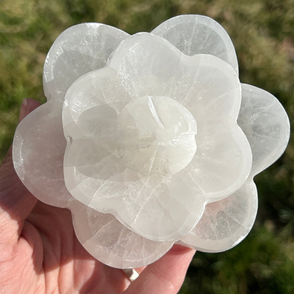 Selenit forma floare de lotus, pietre semipretioase - druzy.ro 3 