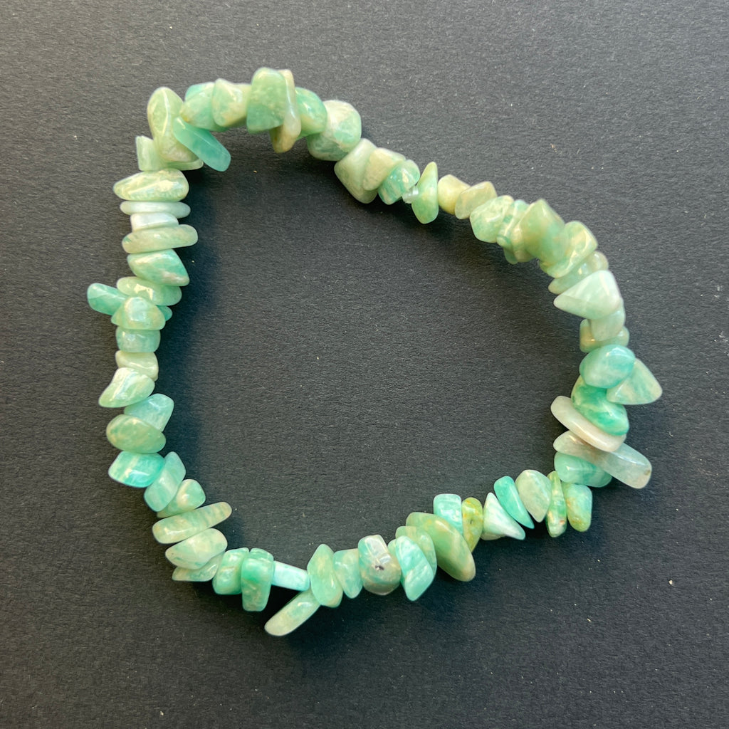 Bratara chipsuri calcit albastru Caraibe, pietre semipretioase - druzy.ro 2 