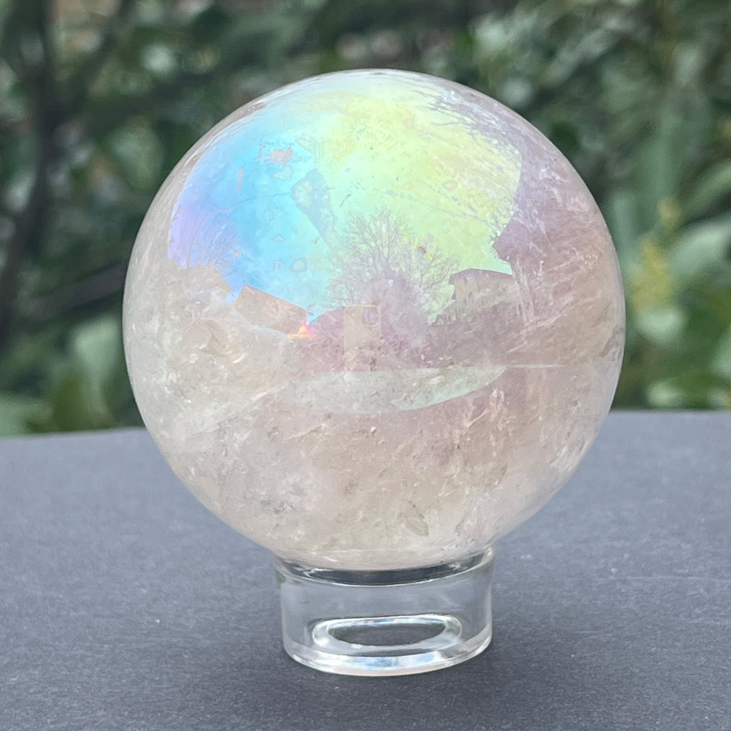 Sfera cuart roz aura model 1, pietre semipretioase - druzy.ro 13 