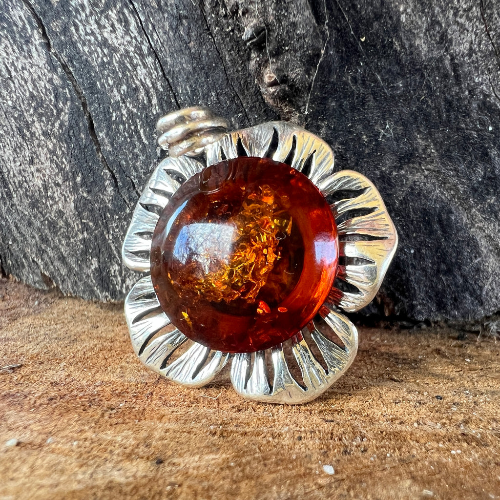 Pandantiv argint cu chihlimbar Amber16, pietre semipretioase - druzy.ro 2 