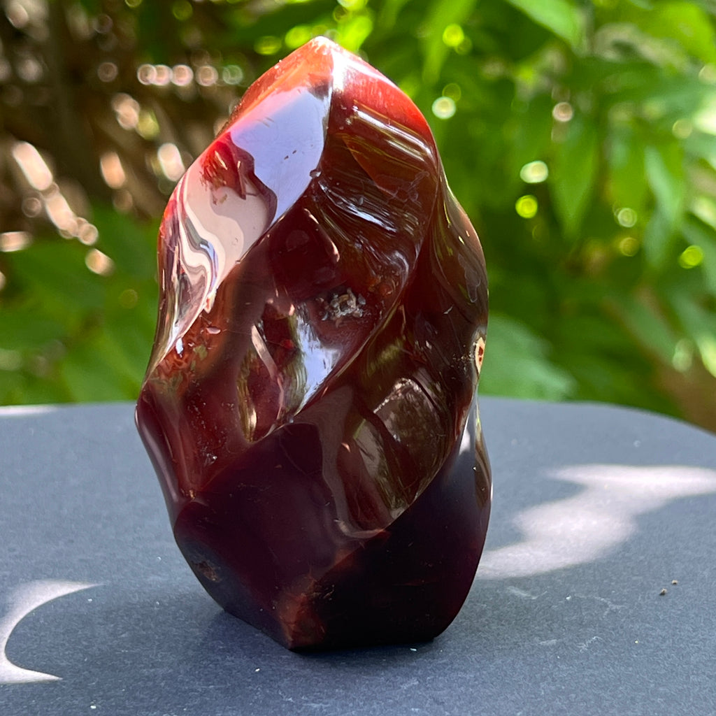 Sculptura forma flacara din agat m3, pietre semipretioase - druzy.ro 5 