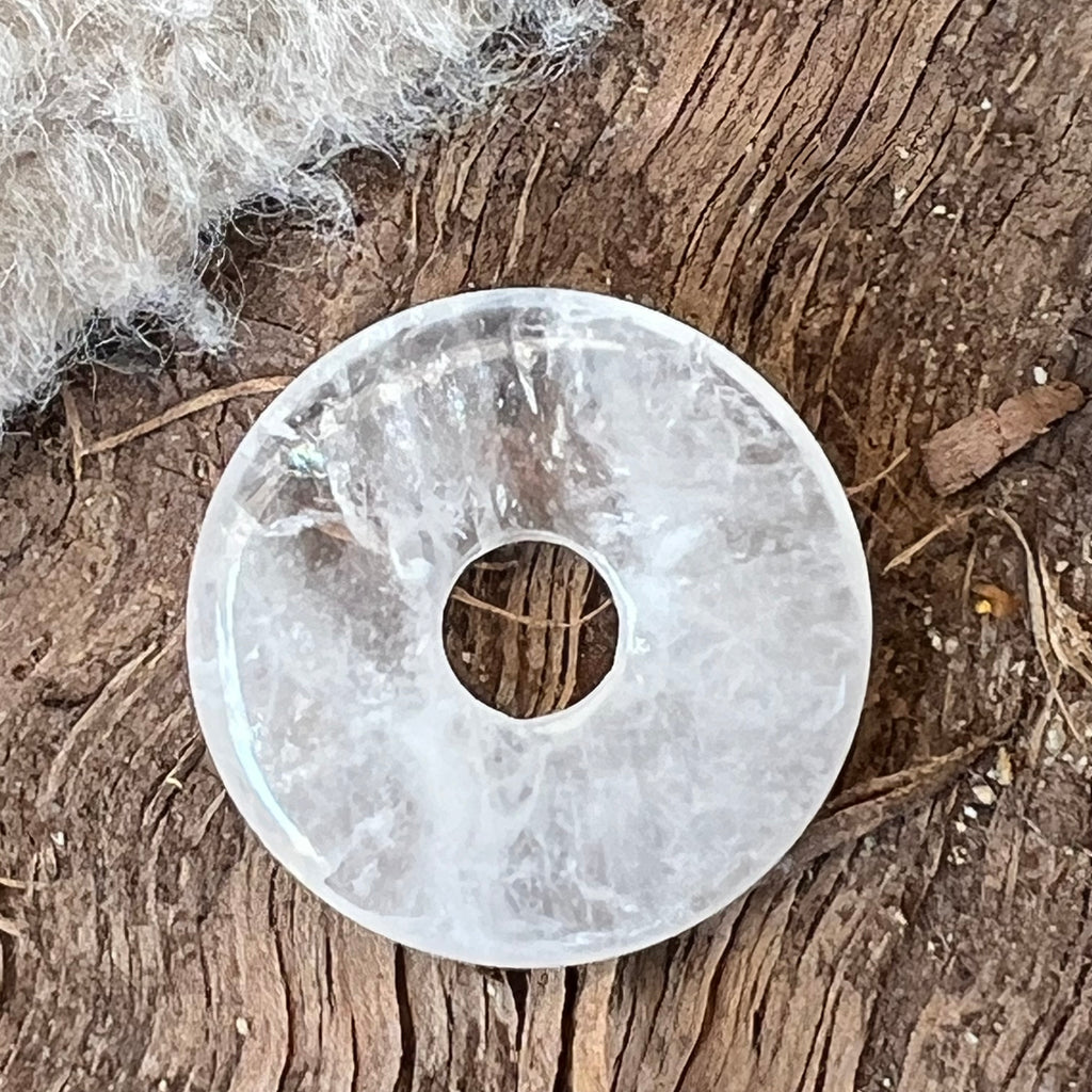 Pandantiv piatra pi donut cuart de stanca, druzy.ro, pietre semipretioase 3