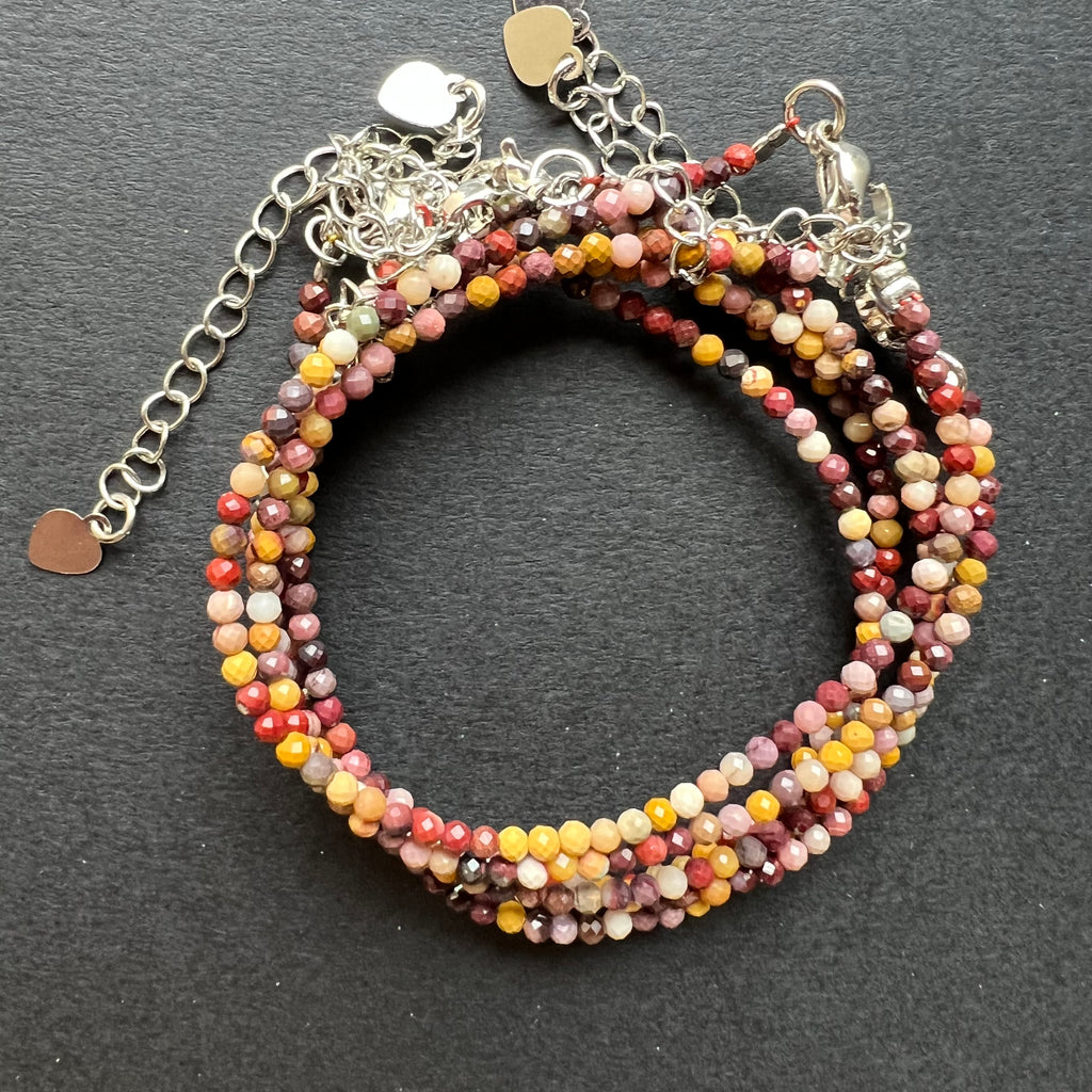 Bratara mookait 2mm reglabila, pietre semipretioase, DRUZY.RO 1