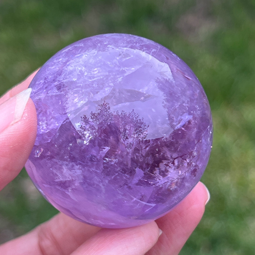 Sfera ametist AA din Brazilia model 12, pietre semipretioase - druzy.ro 9 