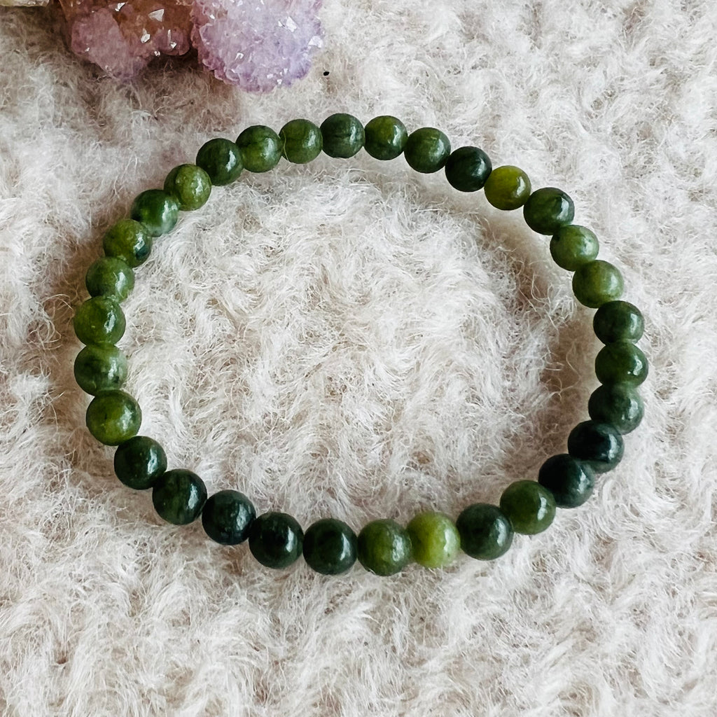 Bratara copii jad verde 4 mm, pietre semipretioase, DRUZY.RO 1