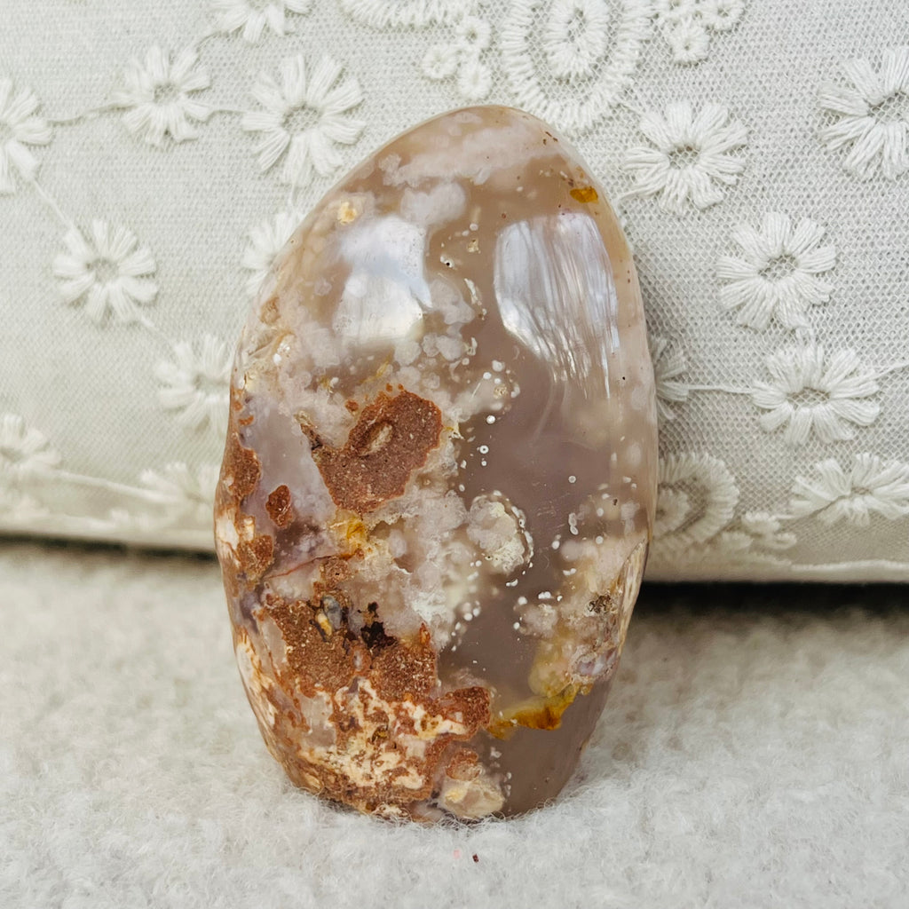 Agat coral floare din Madagascar model 5, druzy.ro, cristale 3