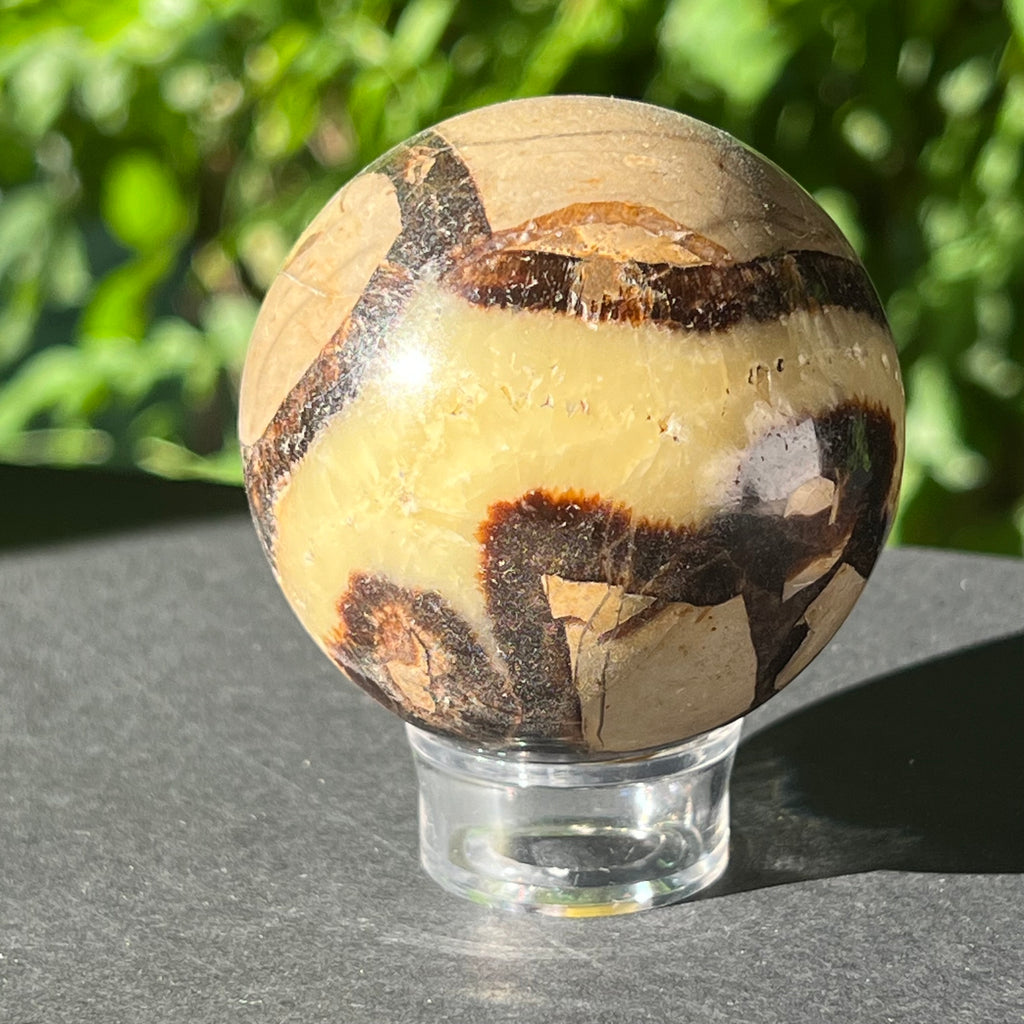Sfera septaria 6 cm model 2, druzy.ro, cristale 3