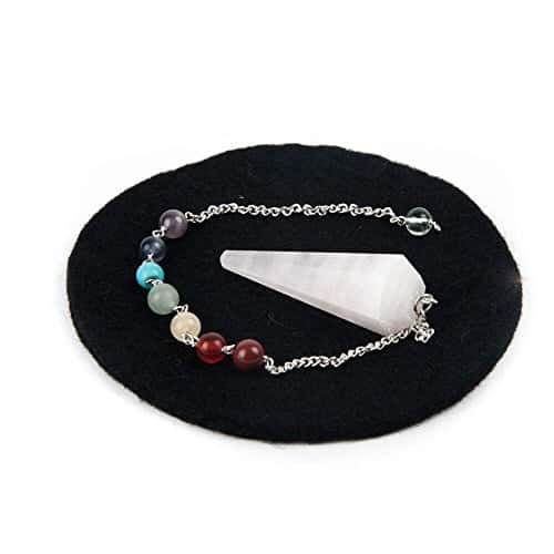 Pendul cuart roz cu snur 7 chakre si bila cuart, druzy.ro, cristale 2