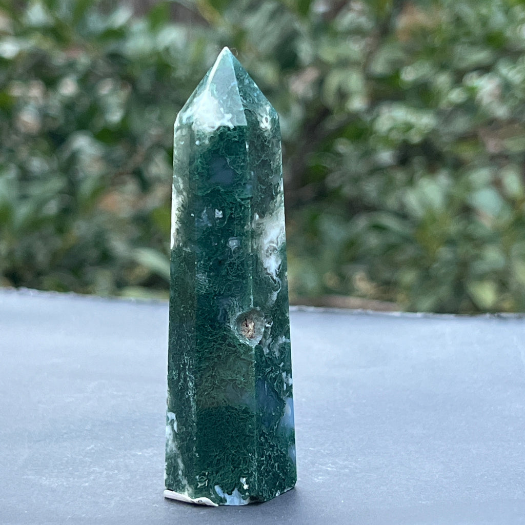 Obelisc agat muschi model 3, pietre semipretioase - druzy.ro 3 