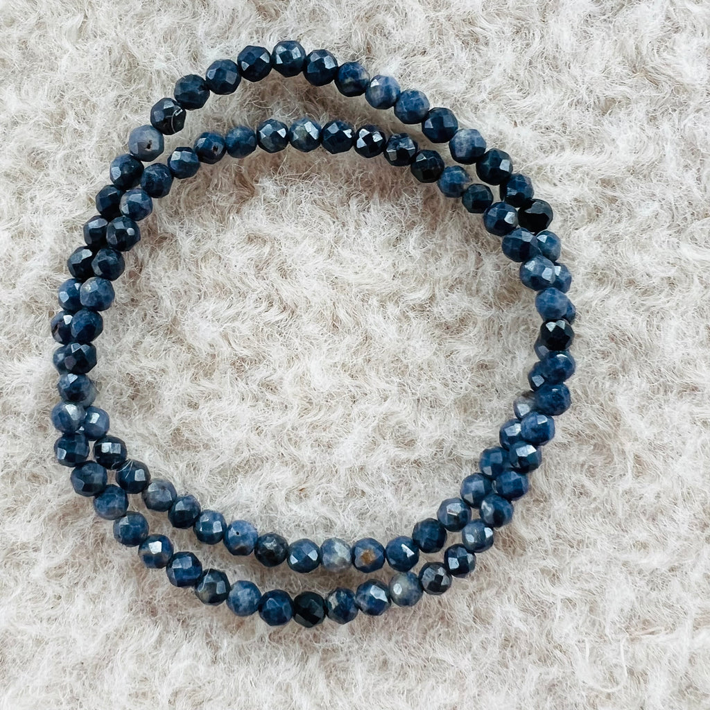 Bratara safir fatetata 4 mm, pietre semipretioase, DRUZY.RO 3