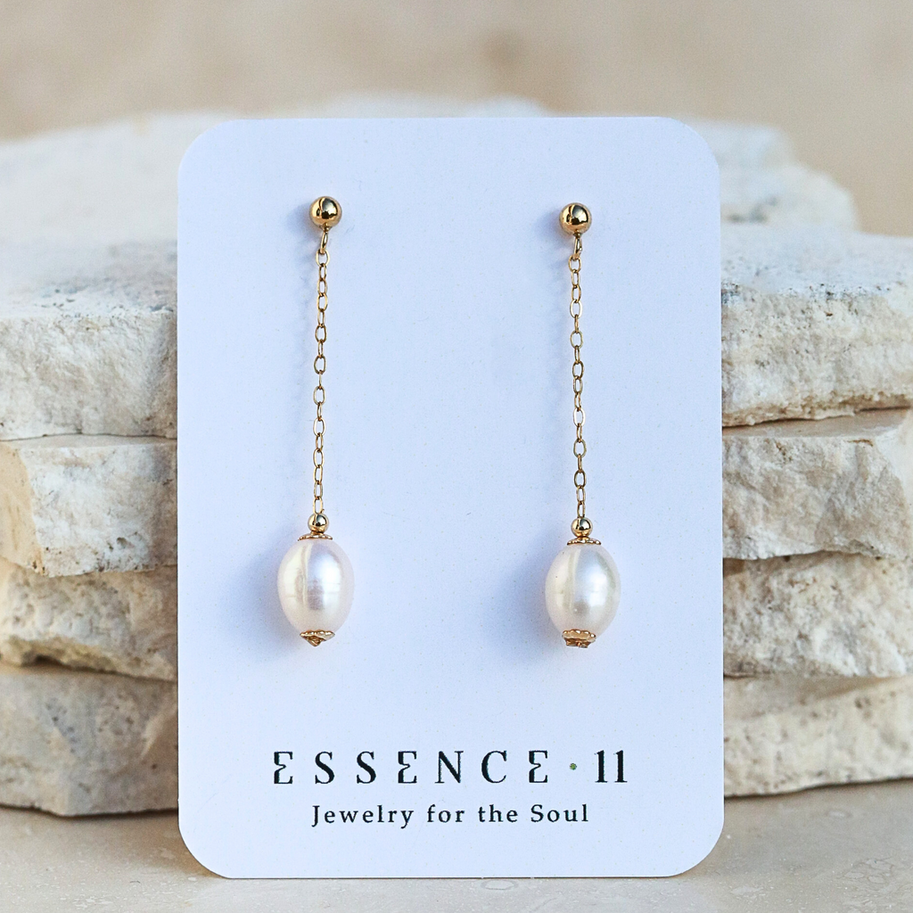Cercei perle naturale, aur filat - Soul Pearl #5, pietre semipretioase - druzy.ro 6 