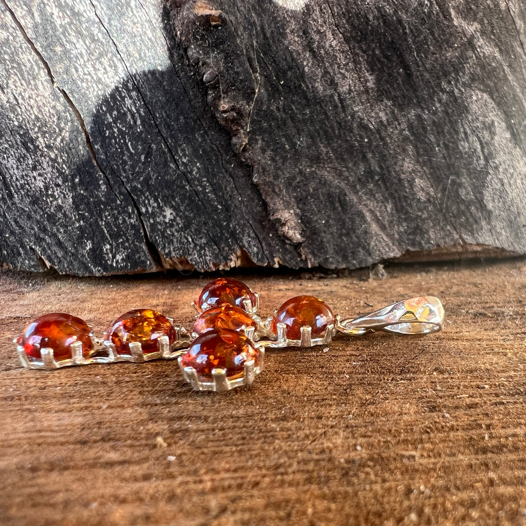 Pandantiv argint cu chihlimbar forma cruce Amber29, pietre semipretioase - druzy.ro 2 