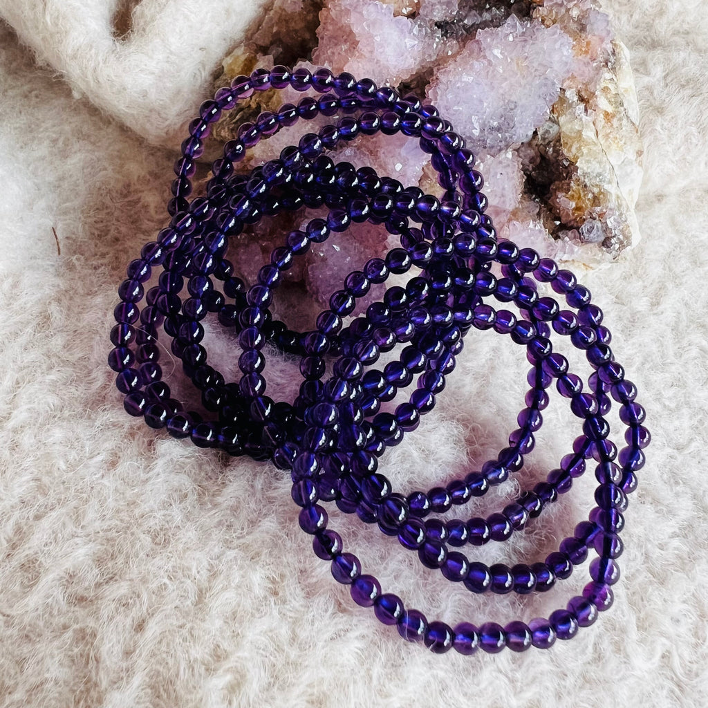 Bratara copii ametist 4 mm, druzy.ro, cristale 2