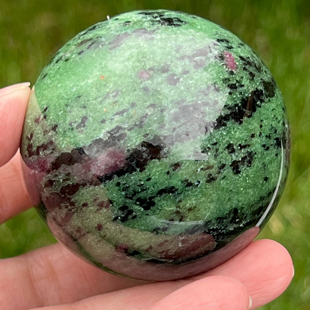 Sfera rubin in zoisit model 3, pietre semipretioase - druzy.ro 4 