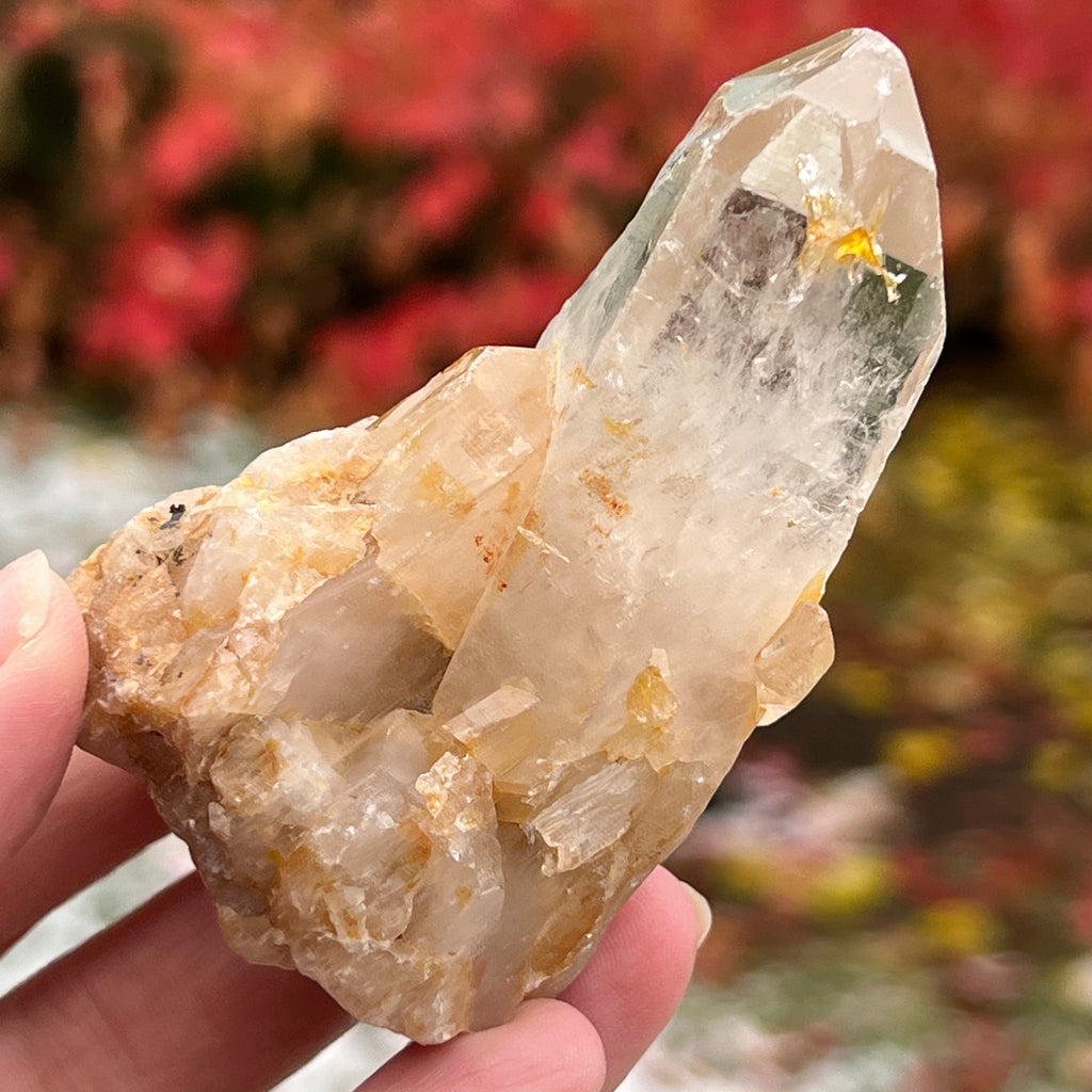 Varf BRUT cuart incolor / cristal de stanca model 5A, druzy.ro, cristale 7