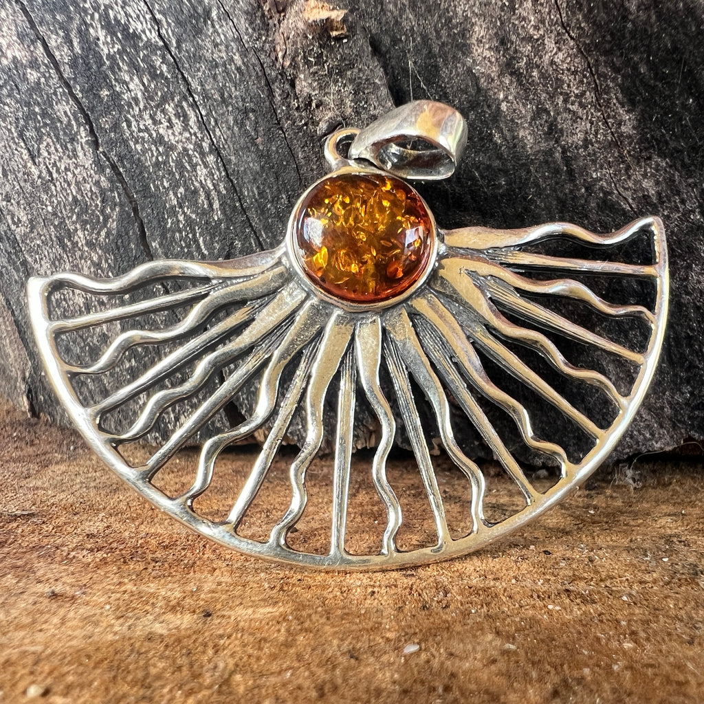 Pandantiv argint cu chihlimbar Amber19, pietre semipretioase - druzy.ro 1 
