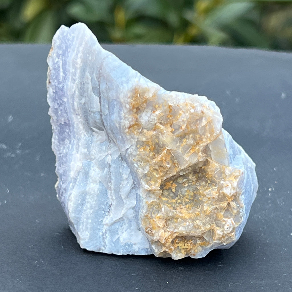 Calcedonie albastra /blue lace/ agat albastru piatra bruta m20, pietre semipretioase - druzy.ro 4 