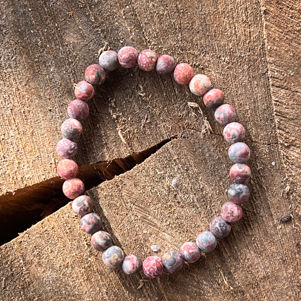 Bratara jasp leopard mat 6 mm, pietre semipretioase - druzy.ro 2 