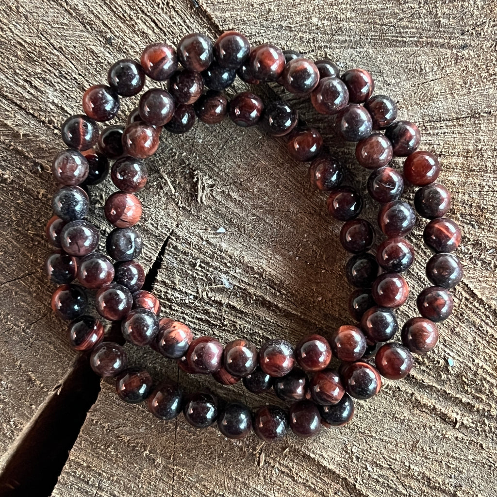 Bratara ochi de tigru rosu 6 mm, pietre semipretioase - druzy.ro 3 