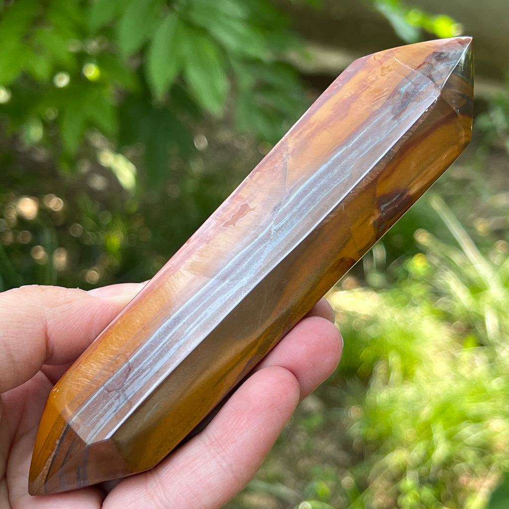 Bagheta dublu varf ochi de tigru model 2, pietre semipretioase - druzy.ro 7 