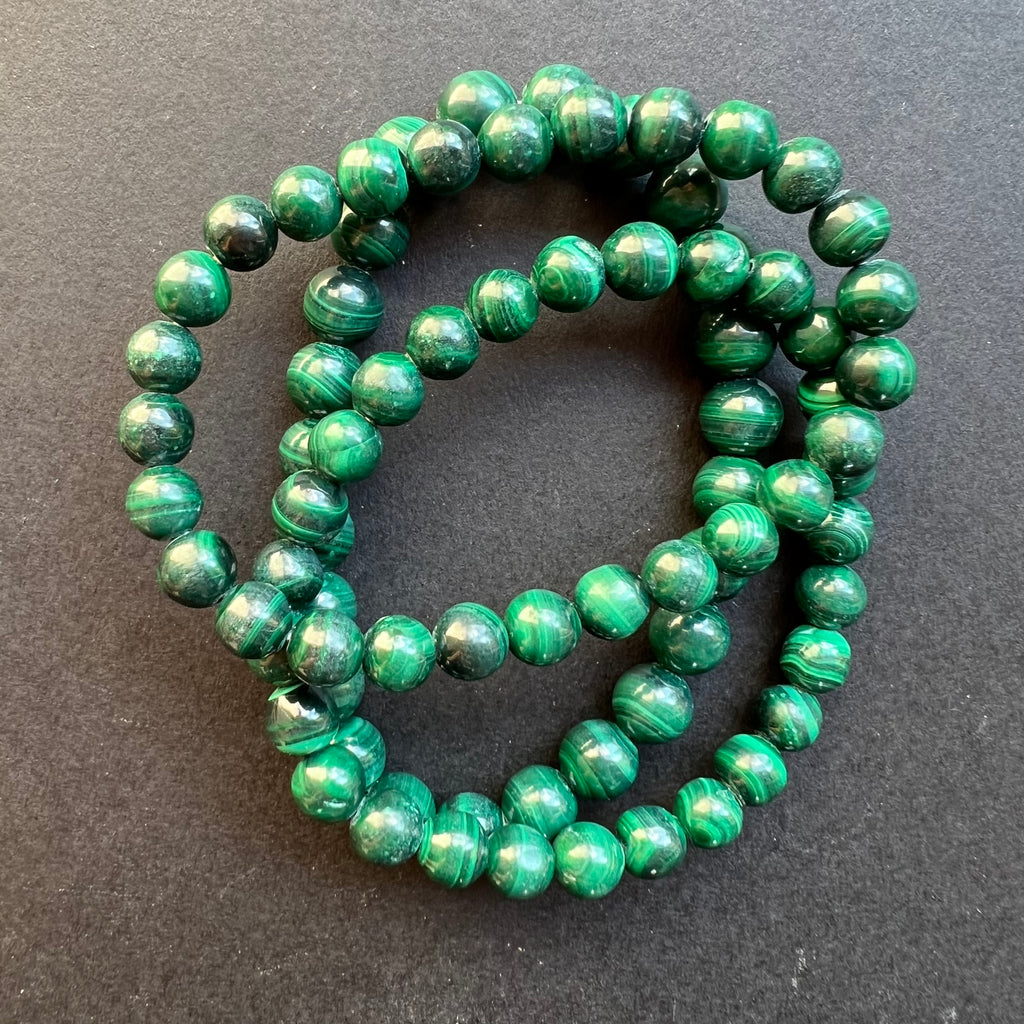 Bratara malachit 6 mm, pietre semipretioase, DRUZY.RO 3