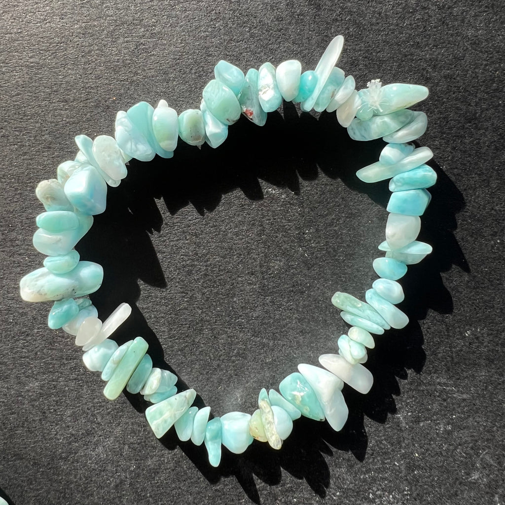 Bratara chipsuri larimar, calitate AA, pietre semipretioase, DRUZY.RO 1