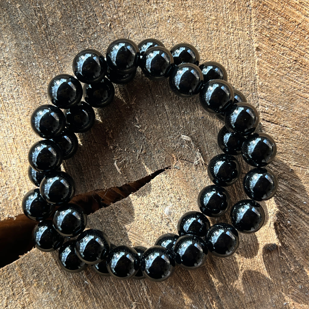 Bratara onix negru 10-11 mm, pietre semipretioase - druzy.ro 2 