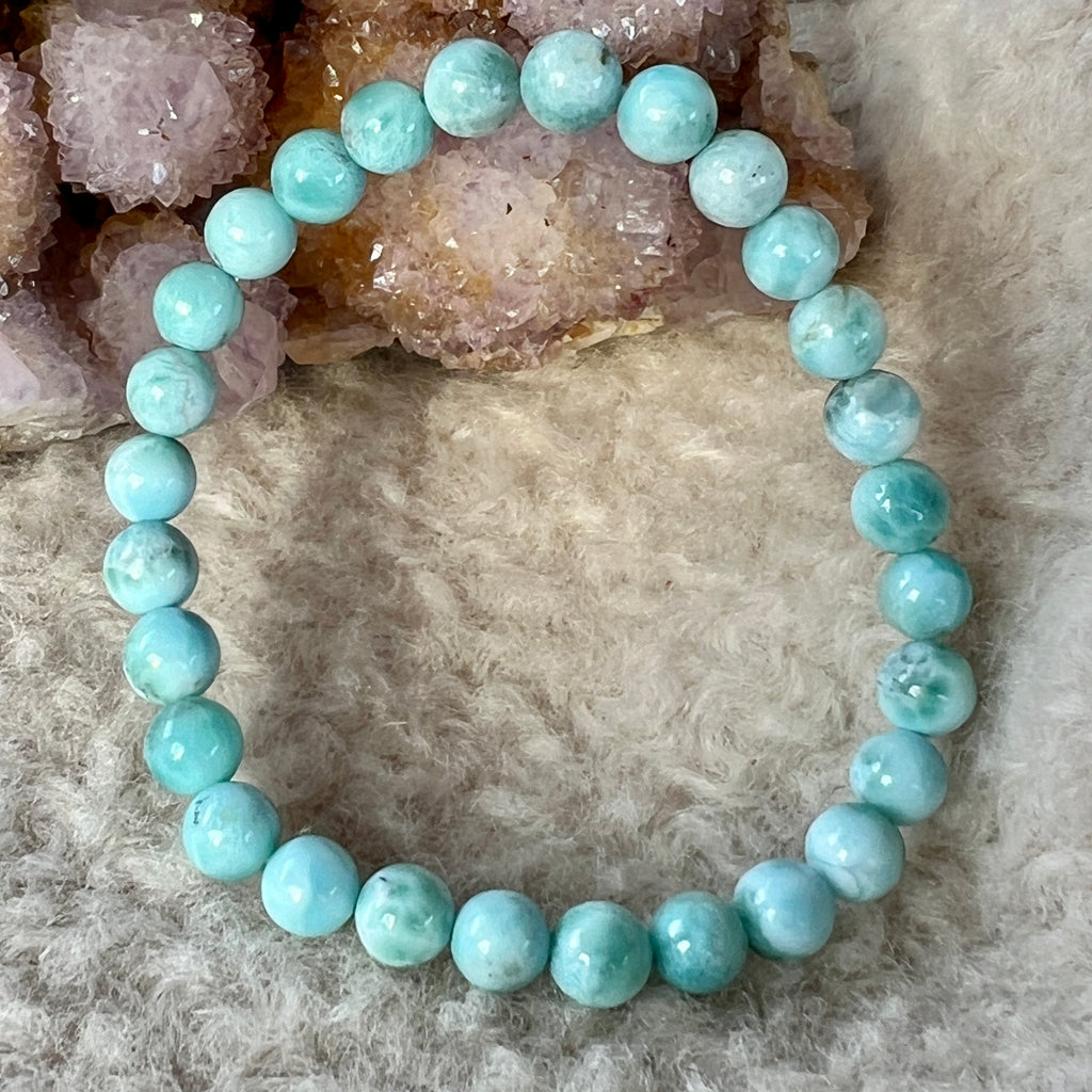Bratara larimar 7 mm, calitate AA, pietre semipretioase - druzy.ro 1 