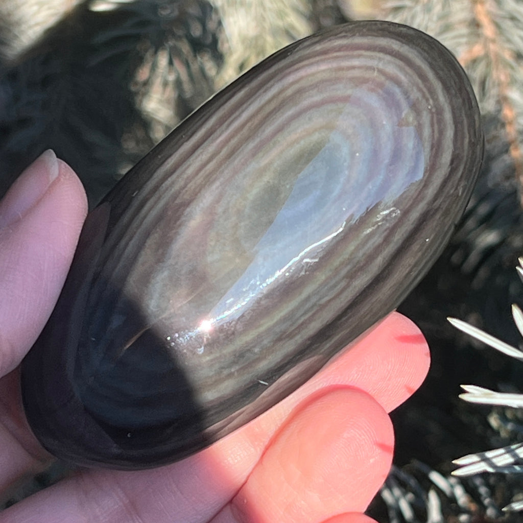 Obsidian argintiu palmstone model 7, pietre semipretioase - druzy.ro 7 