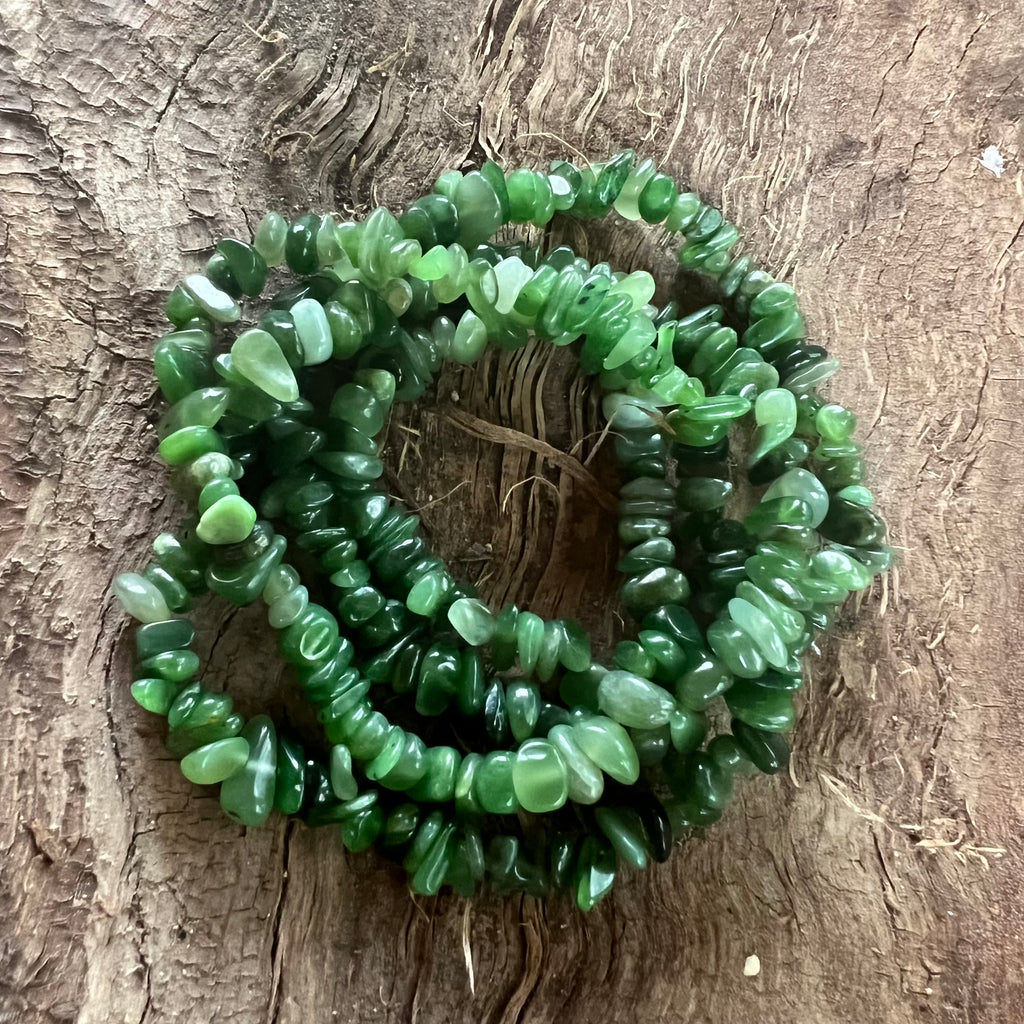 Colier lung chipsuri jad verde, druzy.ro, pietre semipretioase 2