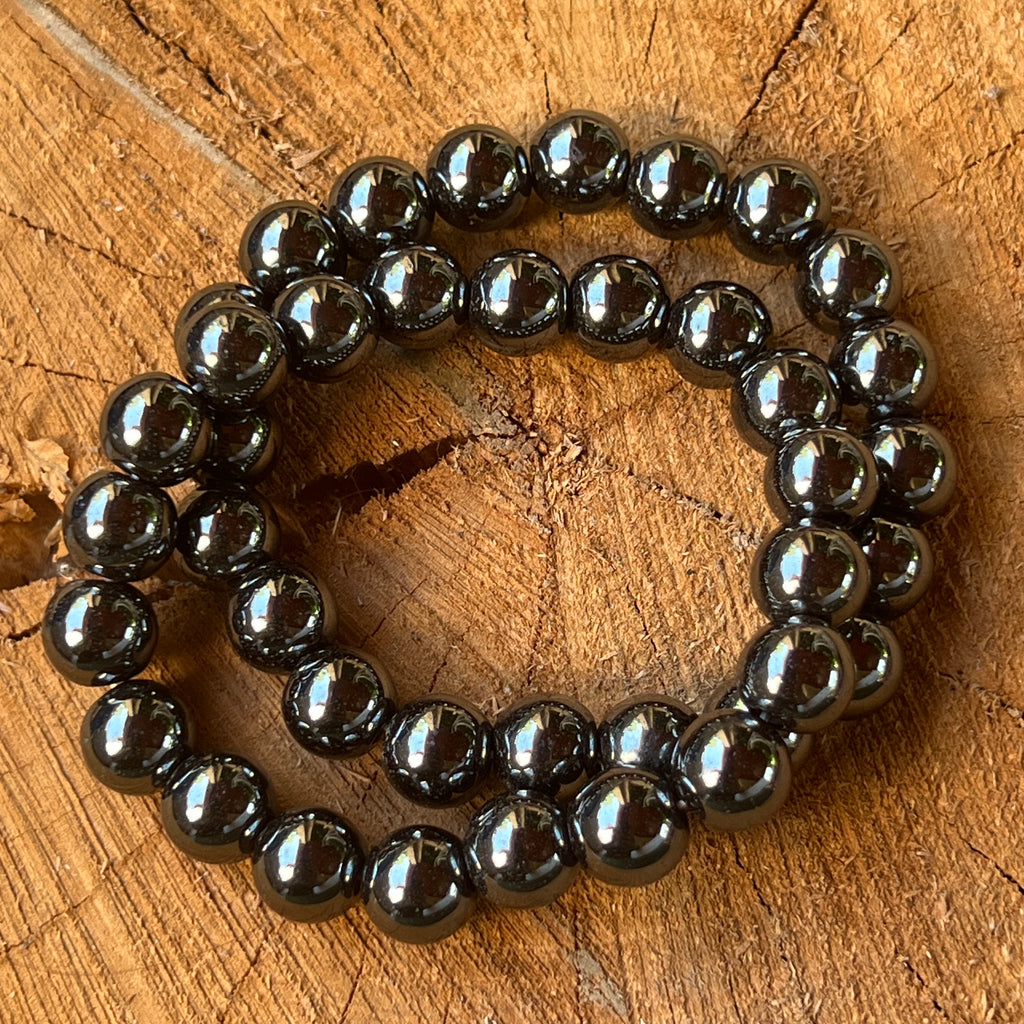 Bratara hematit 10 mm, pietre semipretioase - druzy.ro 2 