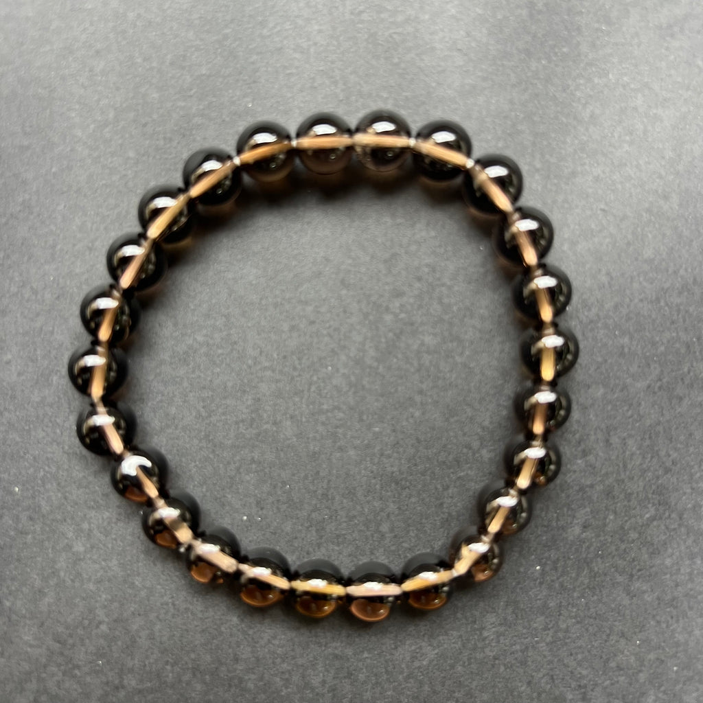 Bratara cuart fumuriu sfere 8 mm, pietre semipretioase - druzy.ro 1 