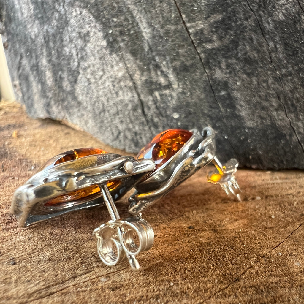 Cercei argint cu chihlimbar Amber20, pietre semipretioase - druzy.ro 3 